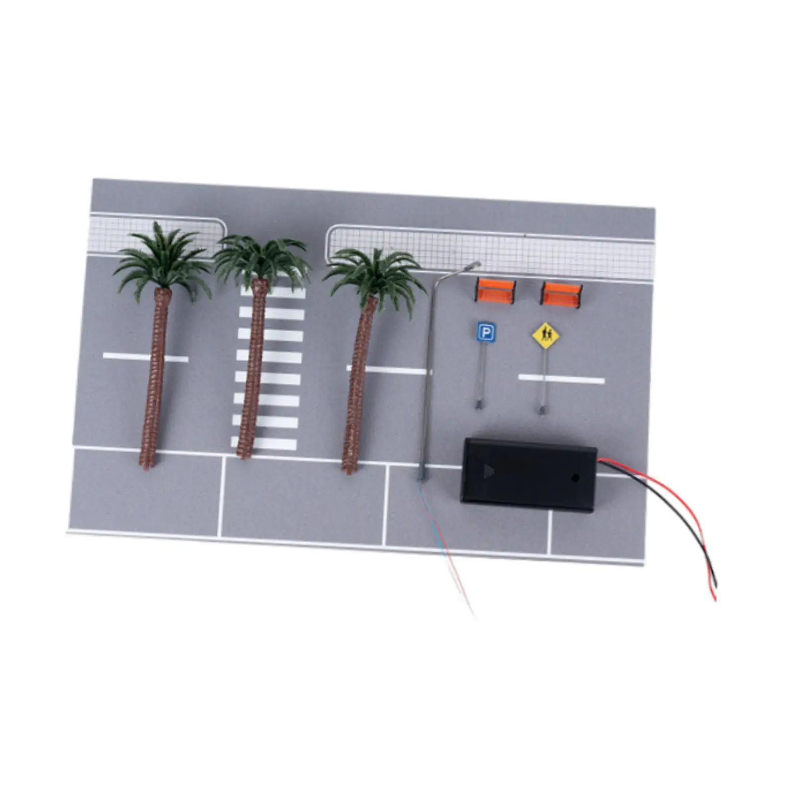 

1/64 модель дорожной сцены автомобиля гараж диорама для мини-автомобиля украшение крошечная фигурка