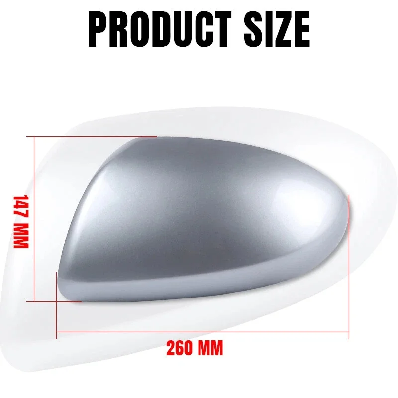 

For MAZDA 2 MAZDA 3BL 2009-2013 Right/Left Car Side Mirror Cover Passenger Side Wing Mirror Cover Cap Silver Replacement Cover