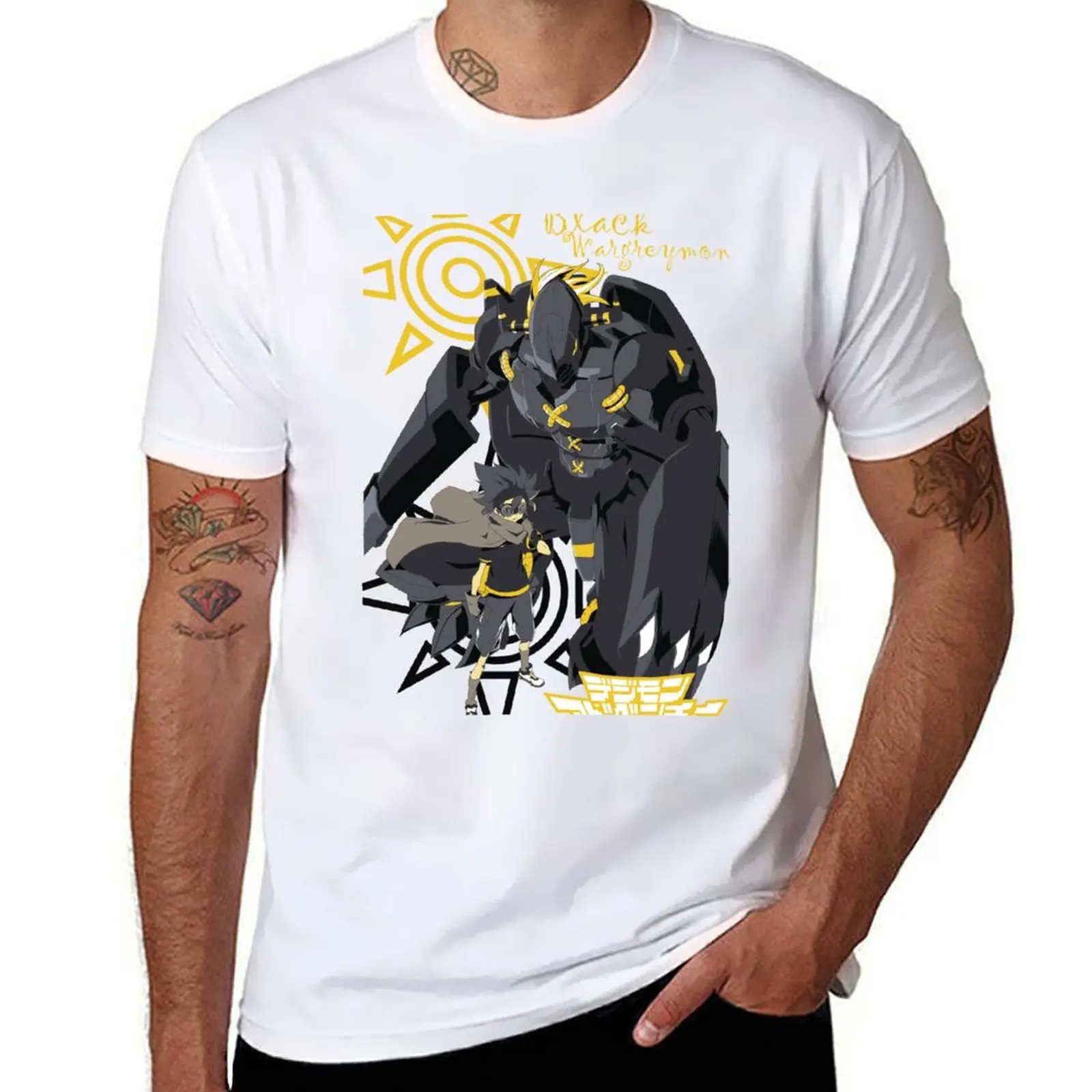 

Black Wargreymon T-Shirt Standard Fit Solid Tee Shirt