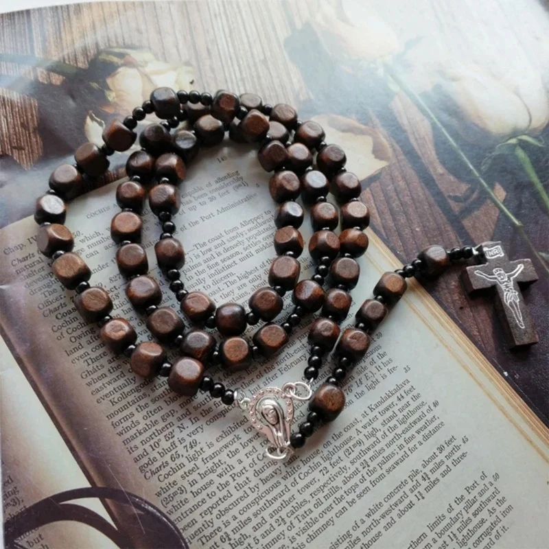 Catholic Rosary Necklaces for Men Women Jewelry Christian Religious Gift