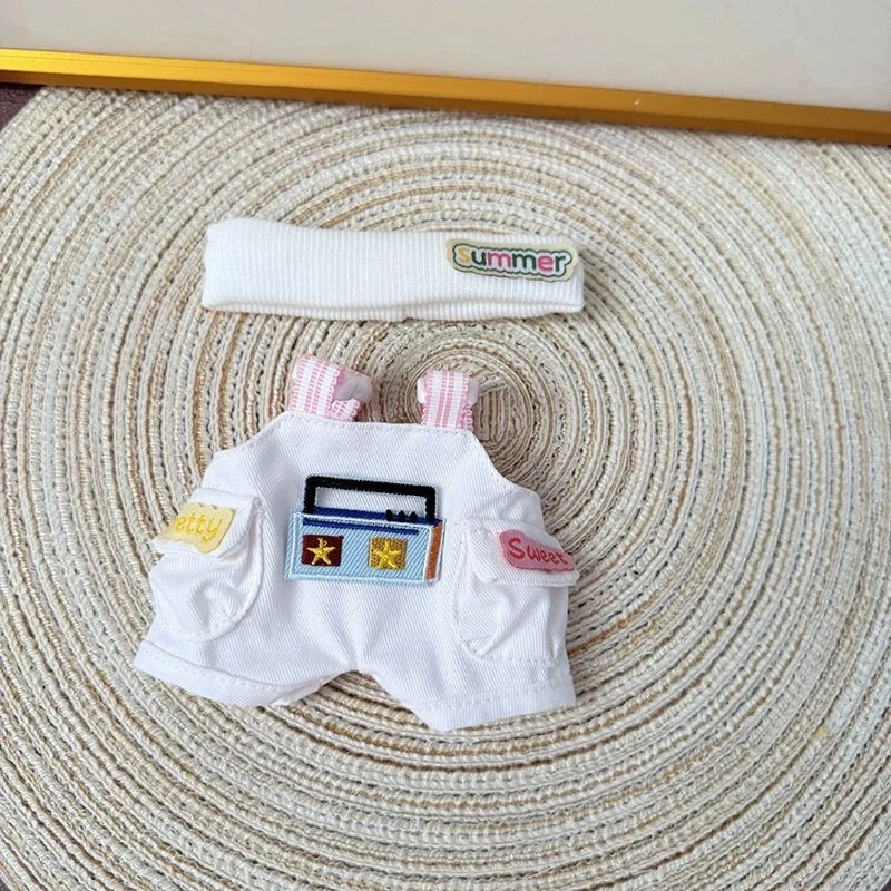 สําหรับเสื้อผ้า Labubu ฤดูร้อนชุดตุ๊กตาอุปกรณ์เสริมกล่องตาบอดตุ๊กตาแขวนเสื้อผ้าตกแต่ง Overalls เปลี่ยนได้สําหรับตุ๊กตาของเล่น