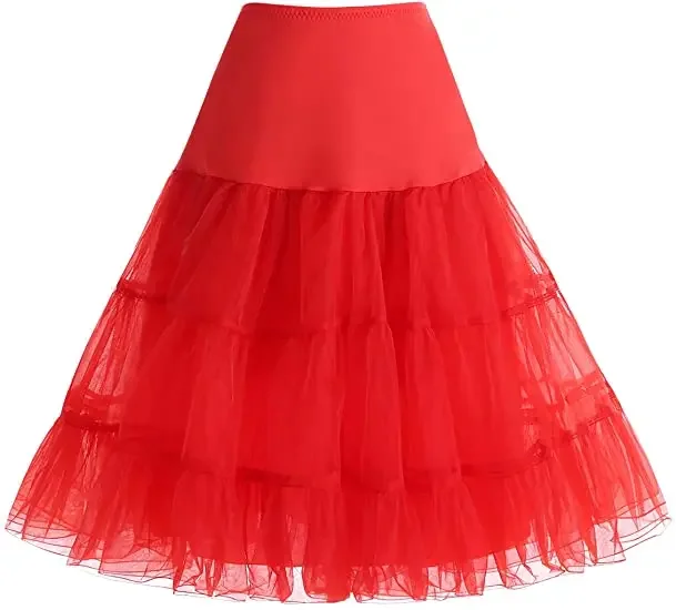 

Women's 50s Petticoat Skirt Vintage Tutu Crinoline Underskirt 2024