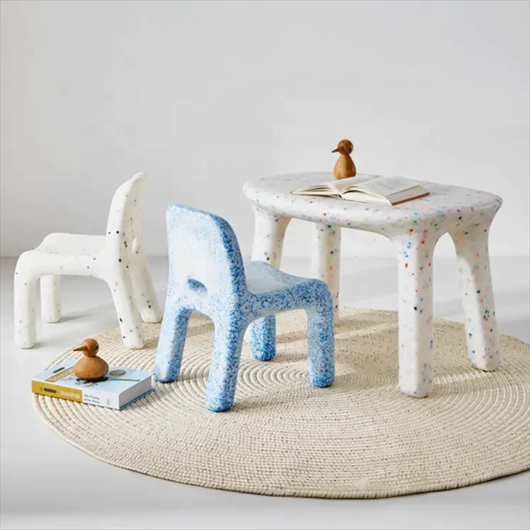 

Custom 2025 Nordic Classic Modern Kid Chair Children Pe Plastic Chair Confetti Chairs for Living Room Kindergarten Garden