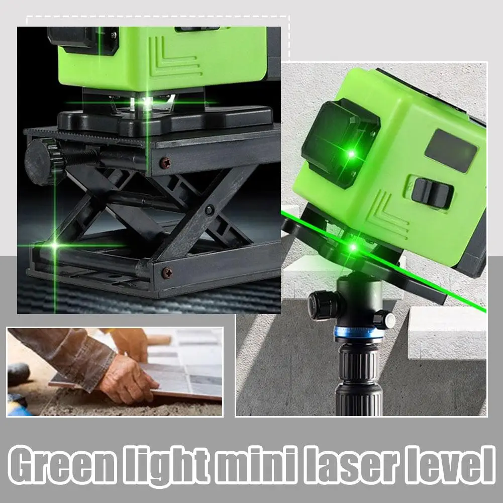 

4D 16 линий 360 ° Самовыравнивающийся лазерный уровень Горизонтальные аксессуары Крестово-зеленый мощный лазер ﻿ Уровень балок и супервертикальный T1G7