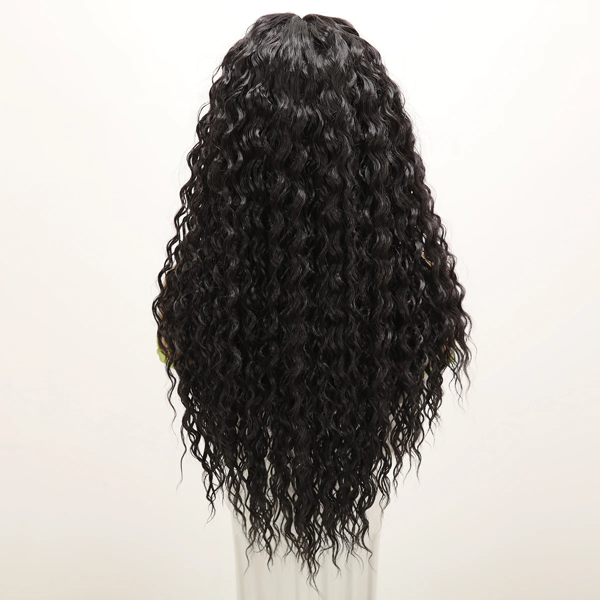 Fluffy Corn Velvet Wool Curls Latin American Curls Handmade Lace Wig For Women's Daily Black Long Hair Curls