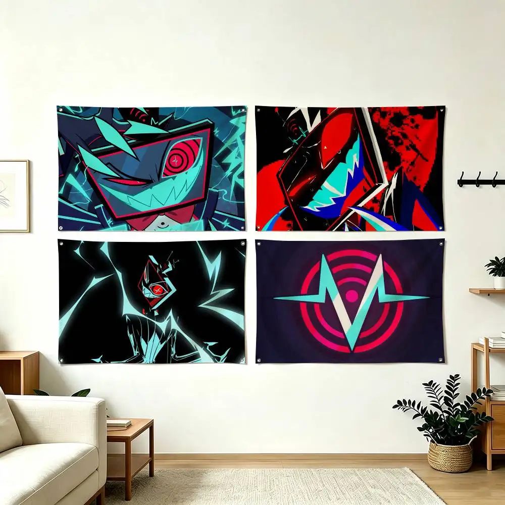 H-Hazbin Hotel Vox Cartoon Flag Suitable For Party Club Outdoor Interior Wall Decoration Banner Fans Gift