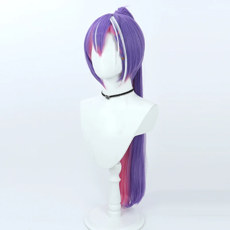 Gioco Anime Tokoyami Towa Parrucca Cosplay Hololive Cyberpunk Fibra resistente al calore Capelli sintetici