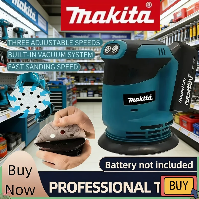 makita-dbo180z-lijadora-orbital-aleatoria-inalambrica-recargable-sin-escobillas-de-18v-para-carpinteria-lijado-y-pulido-herramienta-sin-bateria-ni-cargador