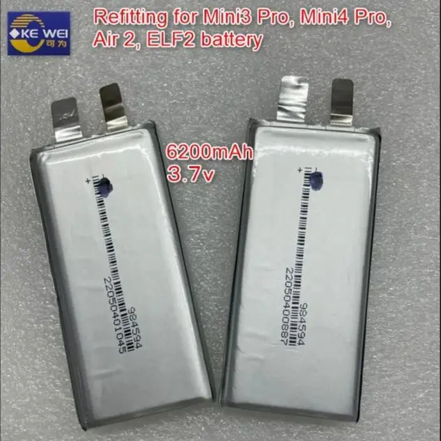 984594   เซลล์แบตเตอรี่ความจุขนาดใหญ่ 6200mAh เหมาะสําหรับการปรับเปลี่ยนแบตเตอรี่ของโดรน DJI Mini3 Pro, Mini4 Pro, Air 2, ELF2