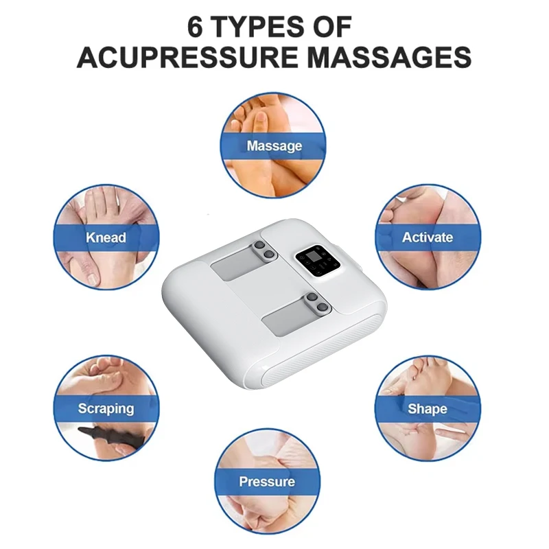 2026 Foot Massager Machine with Deep Tapping for Foot Acupoints Relax, Remote Control Leg Massager for Tired Feet Muscle Reliefp