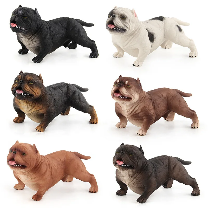 Simulation French Bulldog American Bully Animals Action Figures Ornaments Miniatures Cute Dog Desk Decor Home Accessories Toys