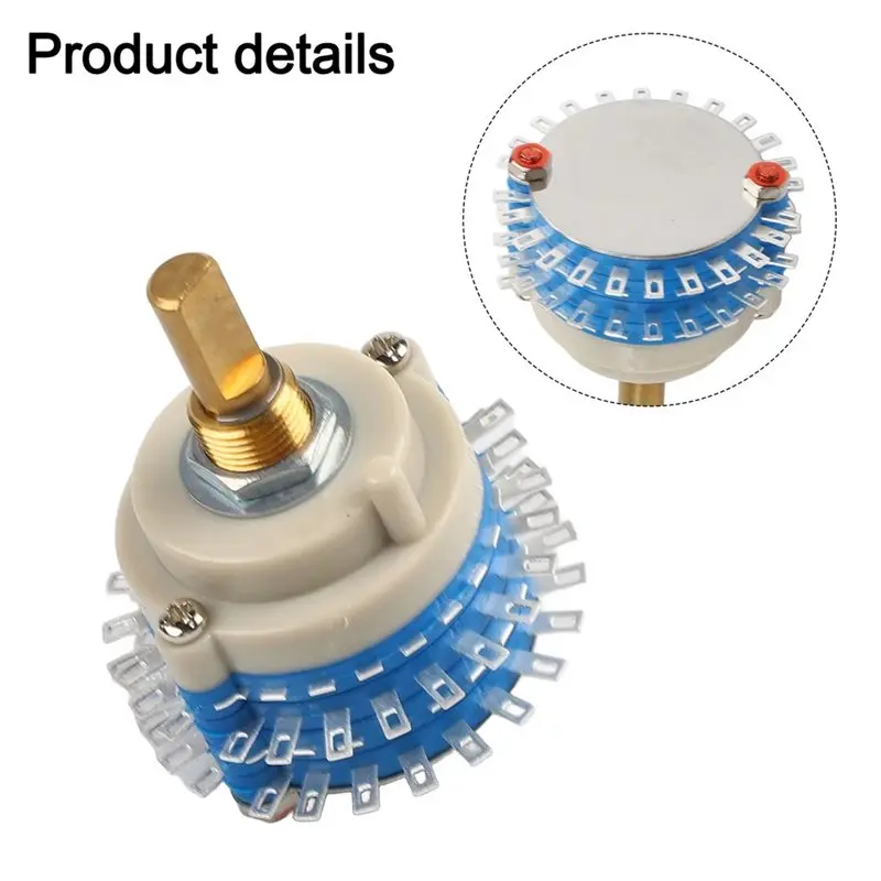 AT82-Rotary Switch 6Mm Shaft Diameter For Electronics 24 Step Design 20Mm Shaft Length Made-Before-Break Mechanism
