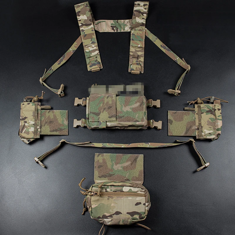 MK4 Tactical Camouflage Chest Hanging, Vest, Built-in Quick-Release Sleeve, Multi-Function Expansion Mount, Breathable