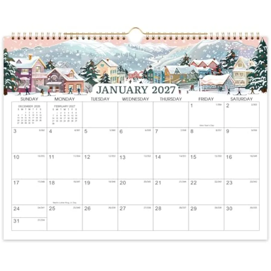 

Calendar 2026-2028 - Wall Calendar 2026-2027 Jul. 2026 - Jun. 2028 2 Years 14.8'' x 11.6'' with Julian Dates Hanging Hole Thick