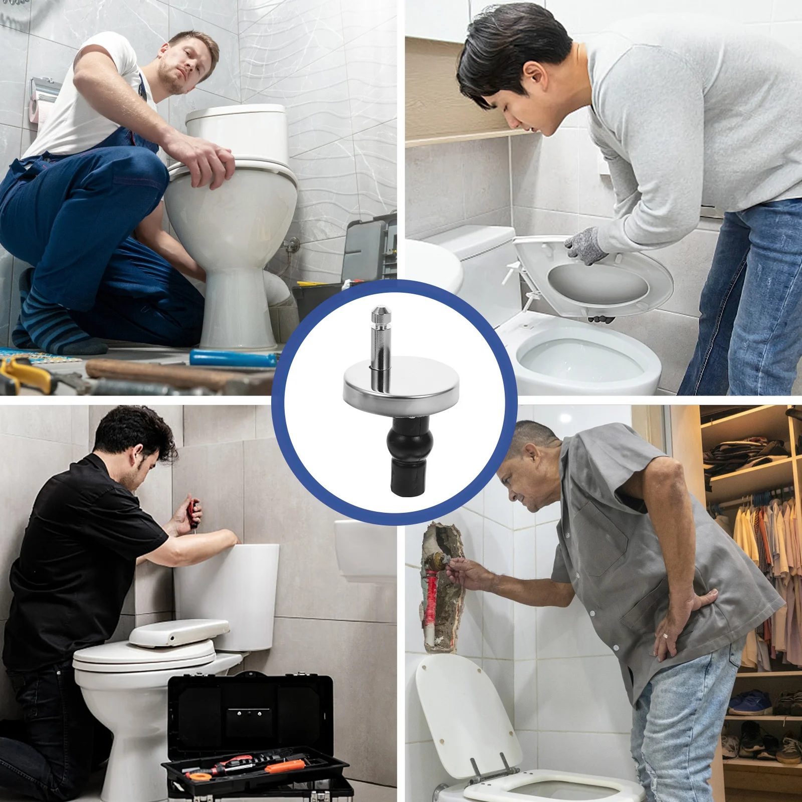 

1Set Toilet Seat Hinge Bolts Heavy Duty Expanding Fasteners Professional Grade Replacement Screws Secure Fit Anti Deform Hinge