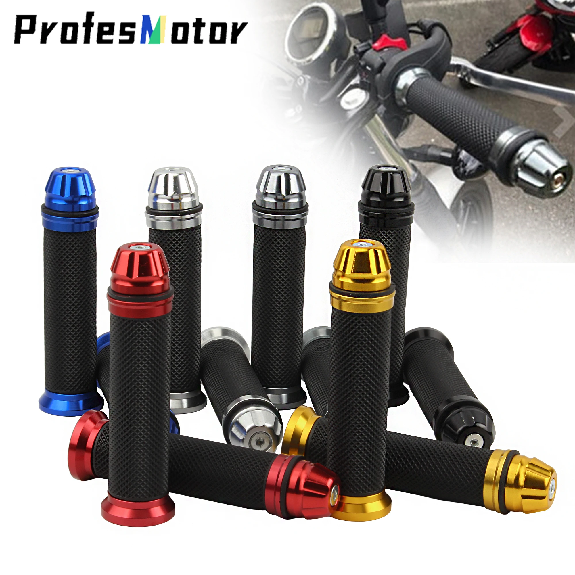 Enduro Universal Motorcycle Fatbike Handle Grips Motocross Handle Bar Grips For Honda Suzuki Kawasaki Yamaha Ducati 22mm 24mm