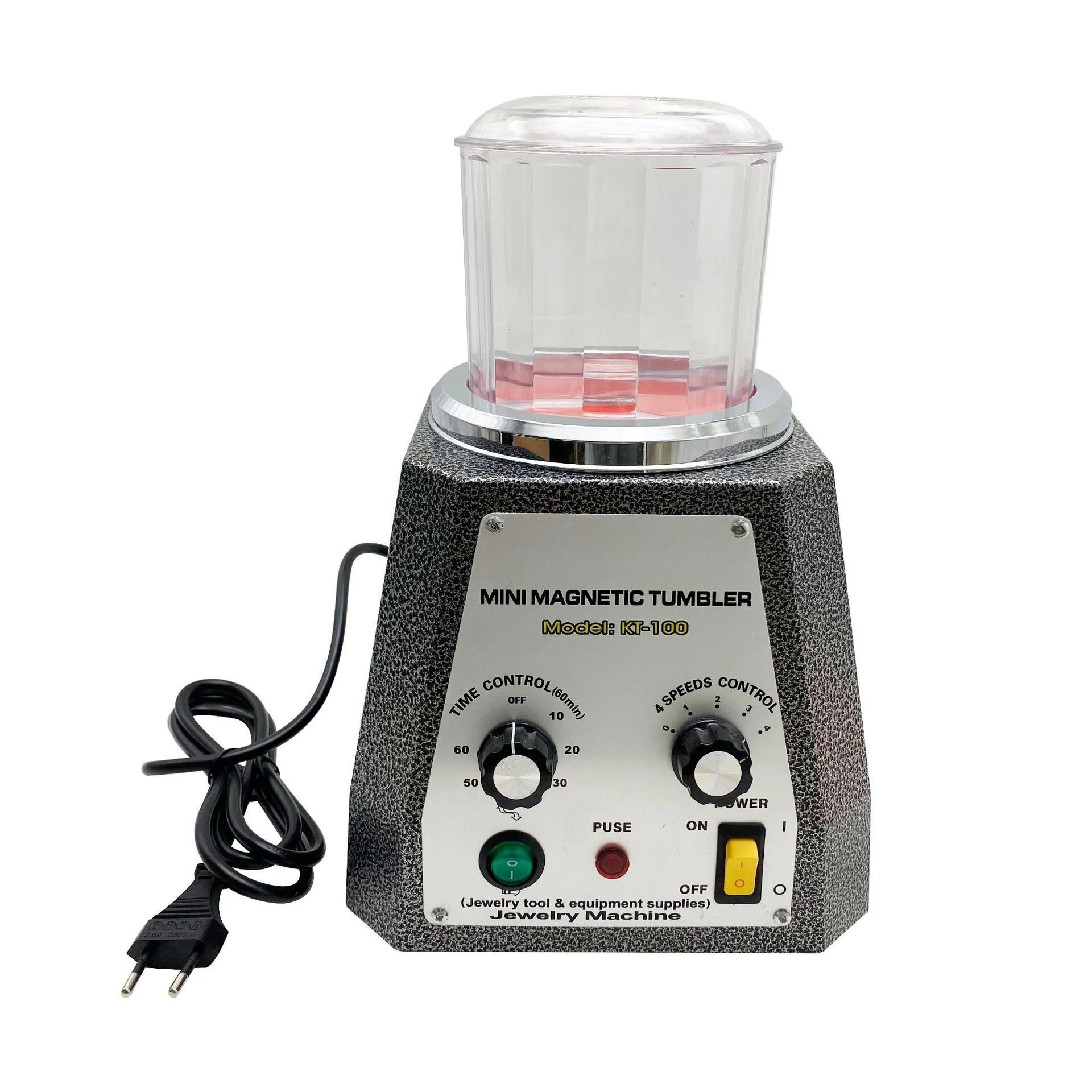 Small magnetic polishing machine KT-100 electromagnetic fully automatic forward and reverse rotating jewelry grinding