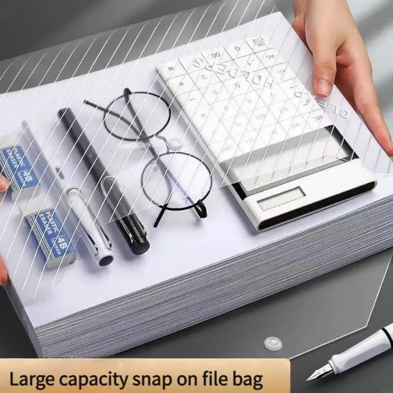 10 Pcs File Folders Clear Document Bag Document Folders Paper Storage Bag Document Holders School Office Supplies H8WD