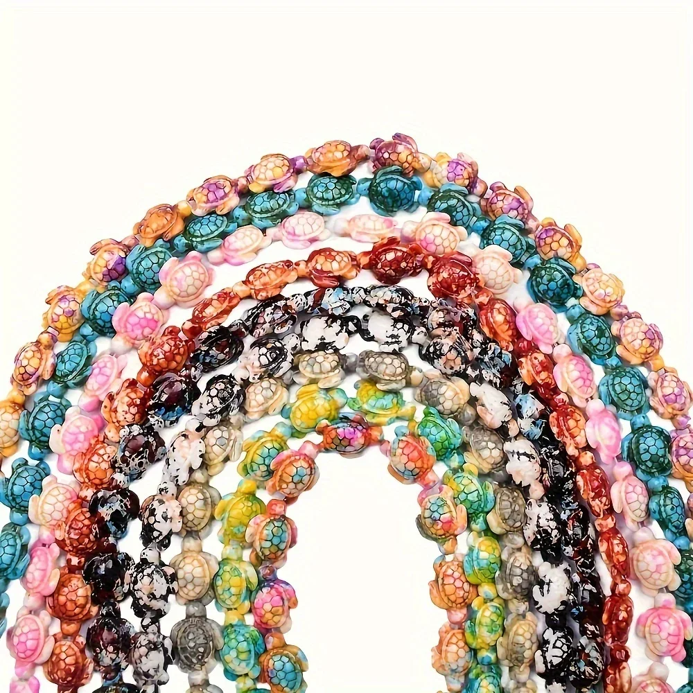10/30/50PCS Multicolor Ocean Series Turtle Bead Charms for DIY Jewelry Making Bracelets, Necklaces, Earrings Annimal Collection