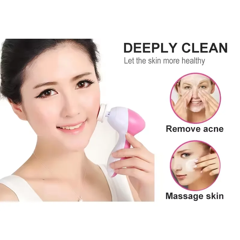 Portable Deep pore cleanser can be used for body waterproof face cleanser Rotary Face brush Exfoliating face wash brush