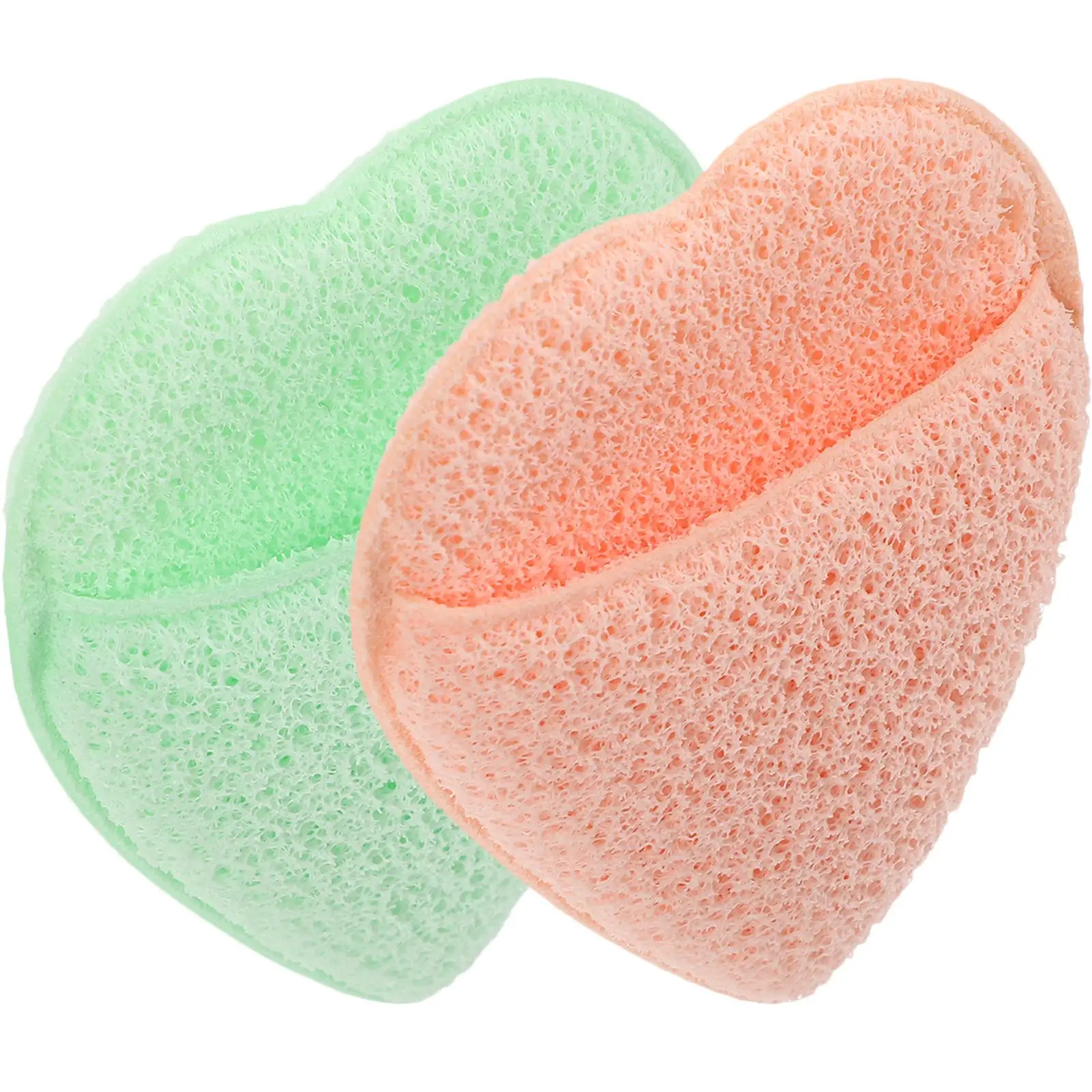 2-delige reinigingshandschoenen Sponzen Gezicht voor make-up Pads Exfoliërende gezichtsmake-up