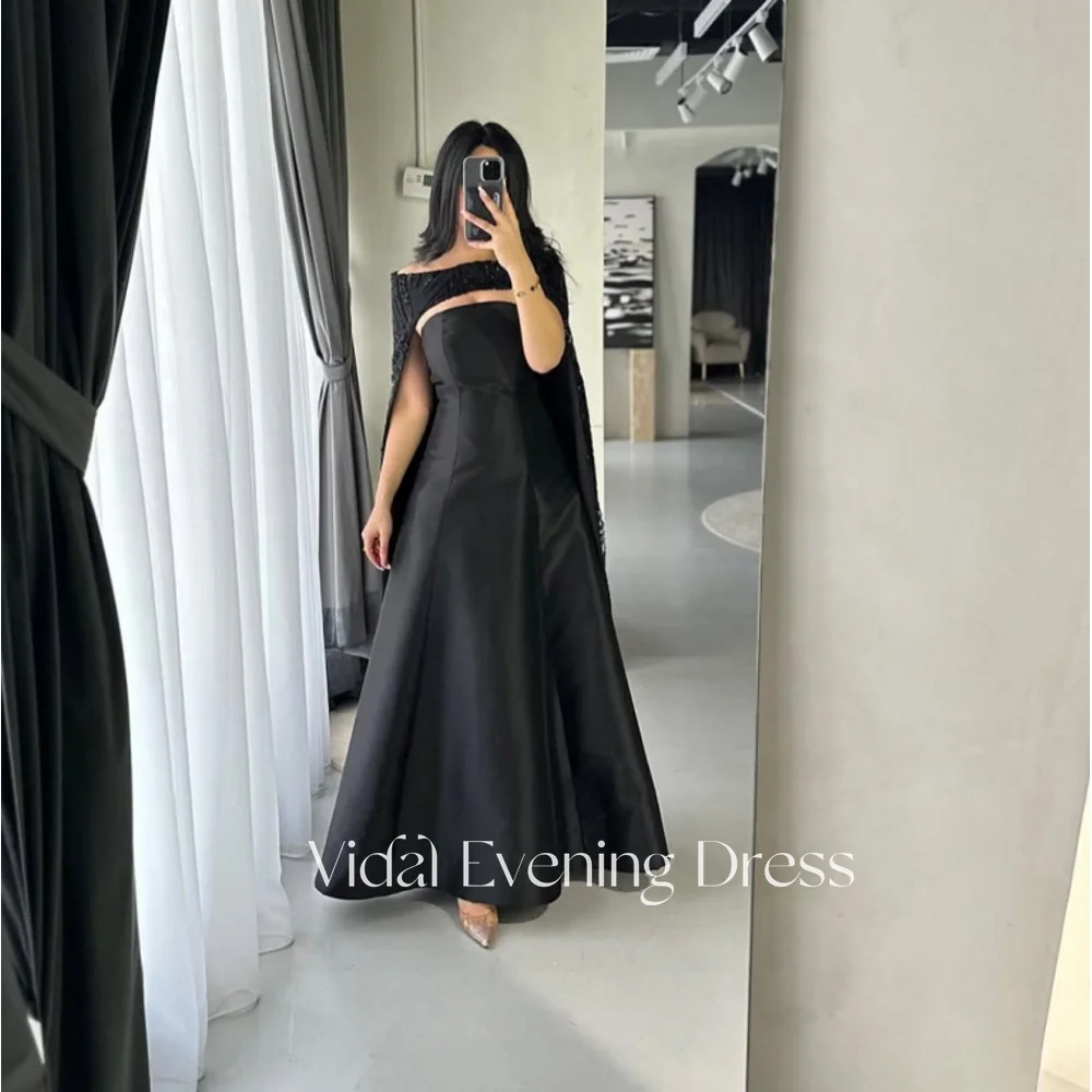 

Выправдальное черное платье для выпускного вечера по индивидуальному заказу с вырезом лодочкой из двух частей с бусинами, женское атласное вечернее платье для торжественных случаев, арабское نسائيه