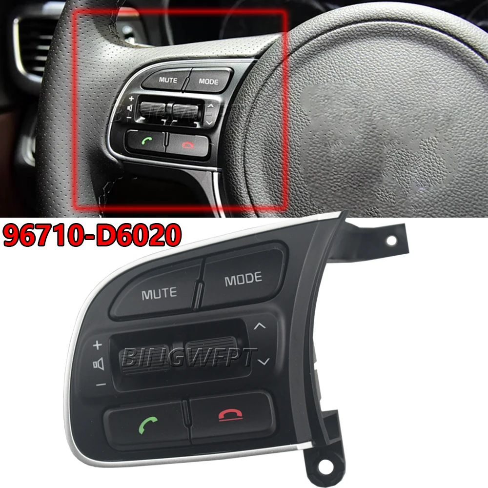 

Кнопки управления на руле BINGWFPT, переключатели регулировки громкости телефона 96710-D6020 для KIA K5 2016 2017 2018