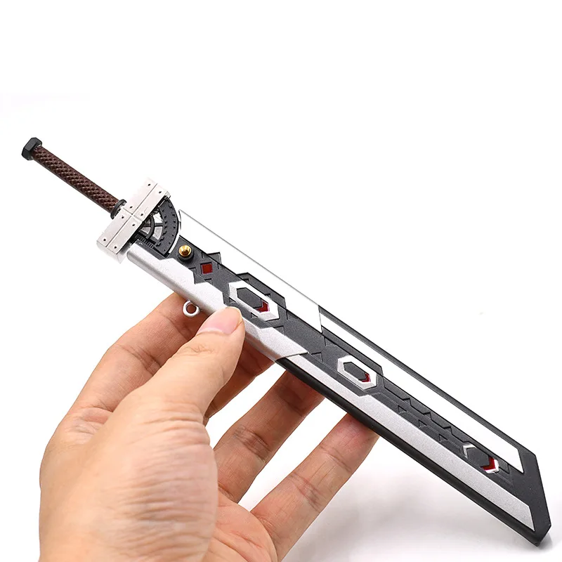 Fantasy Greatsword Keychain Weapons Models Katana Swords Pop-up Version with Scabbard Anime Peripheral Pendant Ornament boy gift
