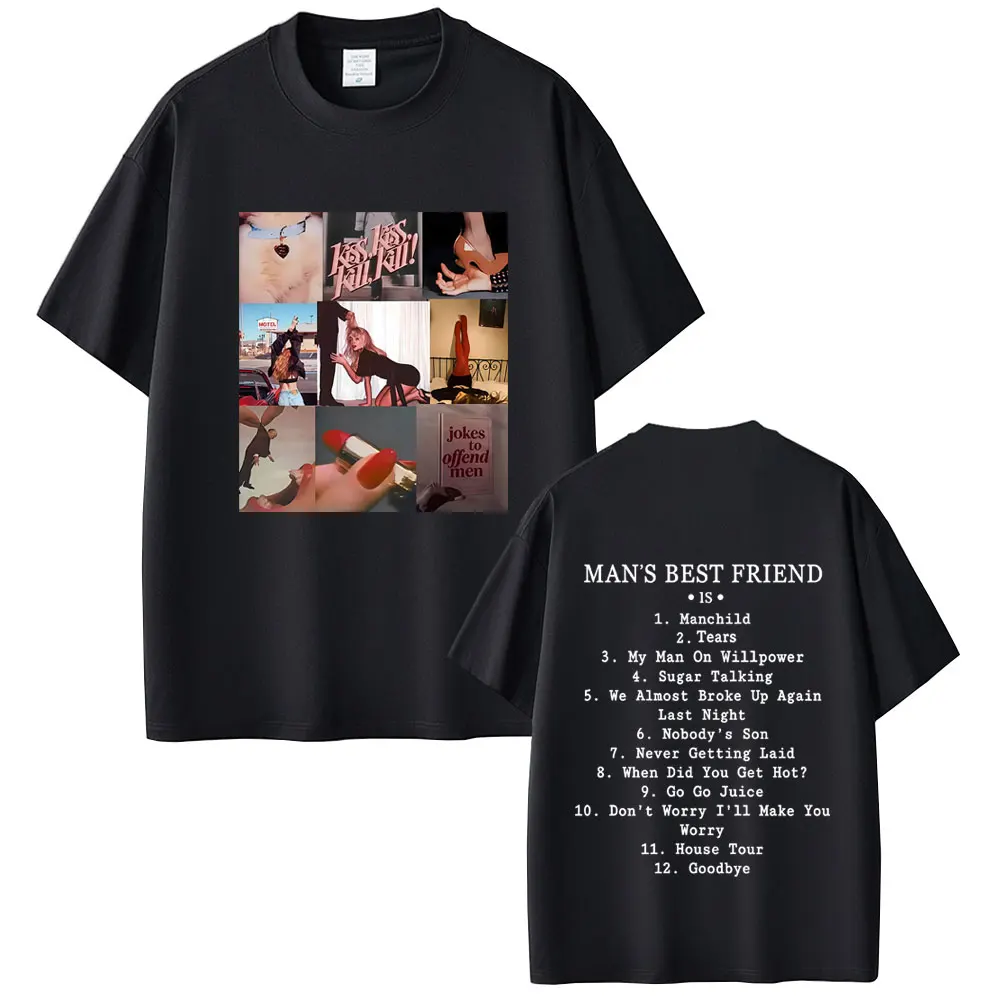 

Sabrina Carpenter Album Cover Graphic T Shirts Man's Best Friend Print Tshirt Men's Women's Fashion Pop Music T-shirt Streetwear