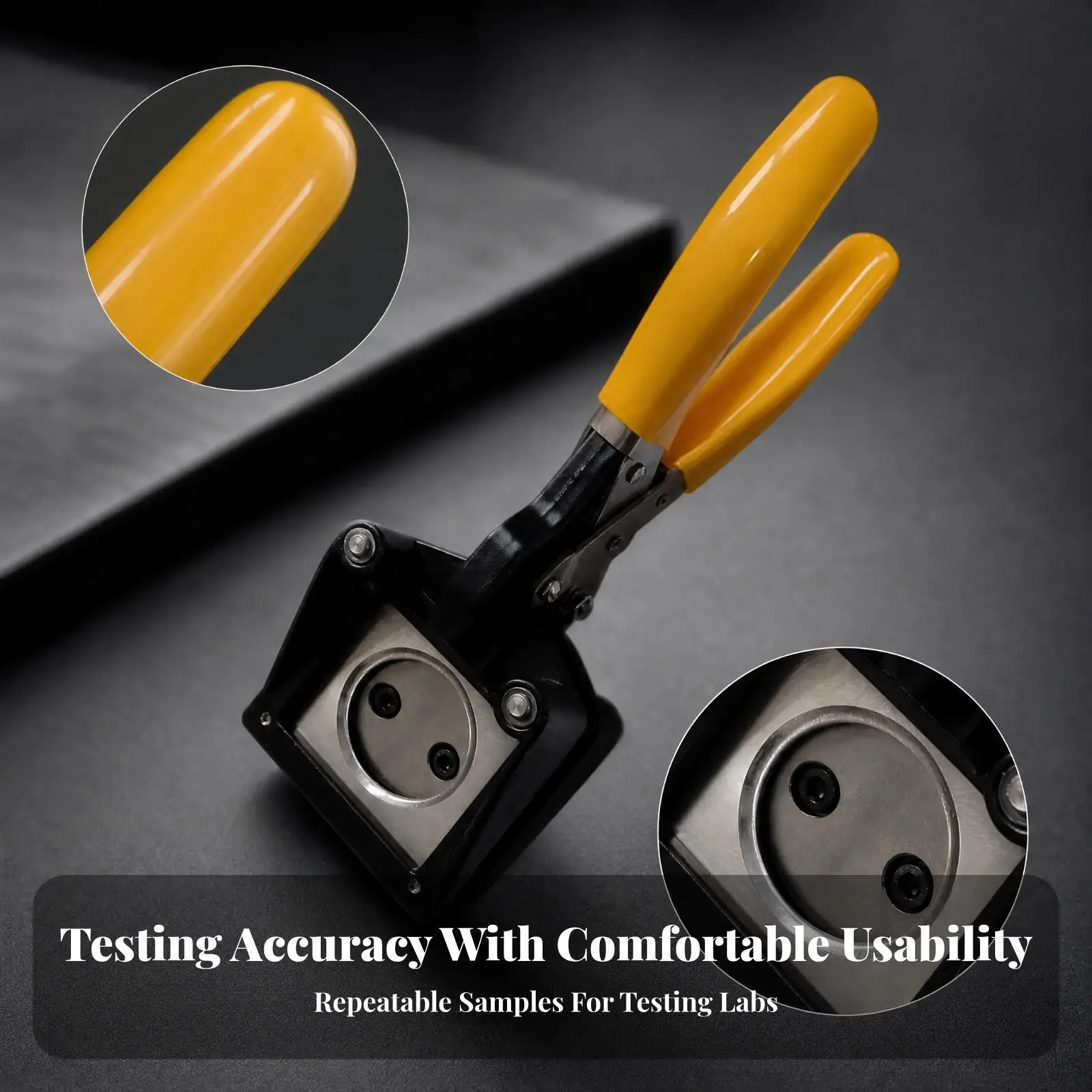 40mm Circle Cutter for Paper Sampling Electrode Punch Tool with Metal Cutting Head and Plastic Handles for Craft Precision Work