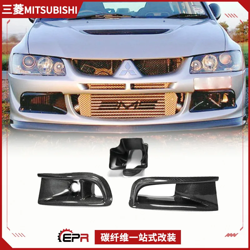 

Suitable for Mitsubishi Evolution 8 9 modified Varis carbon fiber, front fog lamp trend cover, intake duct