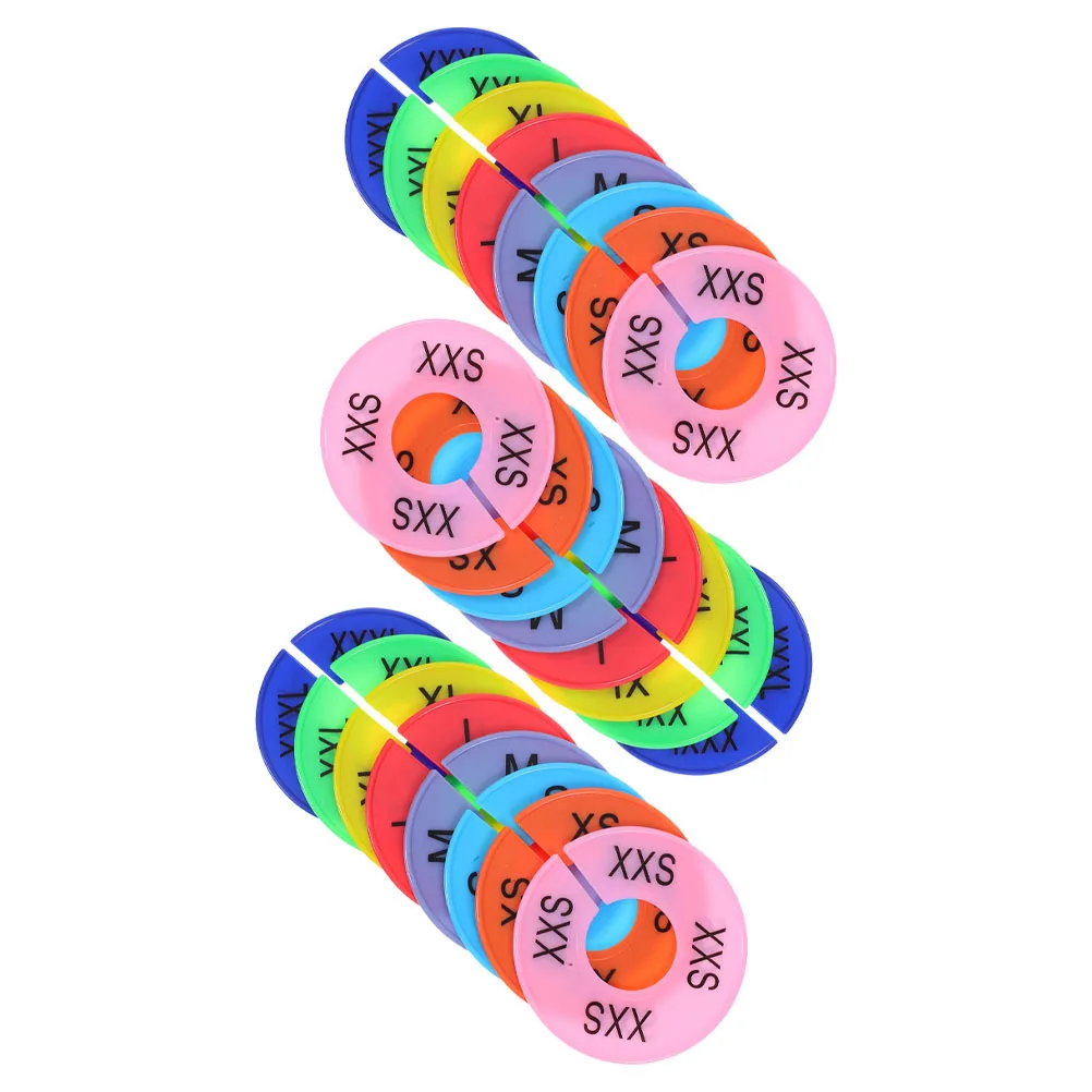 Closet Organisatoren 24 Stuks Plastic Kledingstuk Maat Verdelers Ronde Hangers Voor Kledingrekken Thuis Garderobe Opslag Oplossingen XXS-XXXL