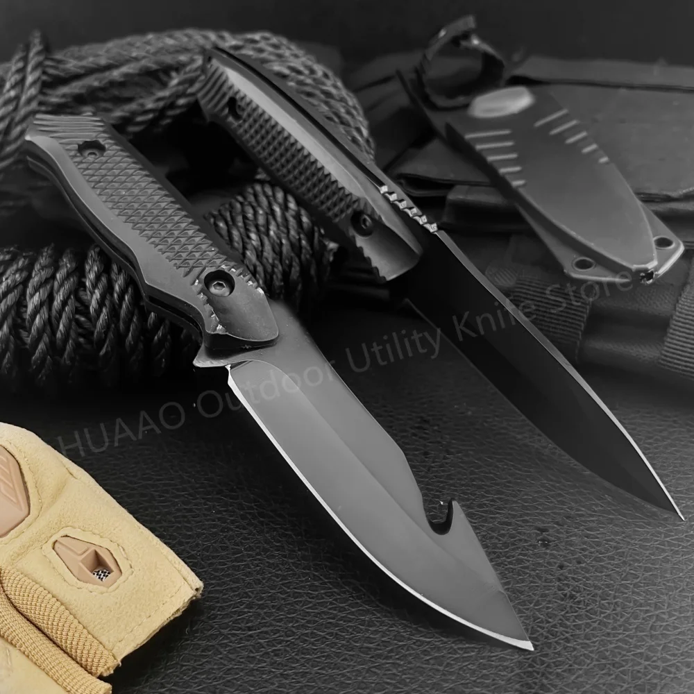 Couteau à lame fixe de Camping de haute dureté, lame 5Cr13Mov, manche en ABS, gaine de couteau fixe, couteau de survie, outils de transport EDC, cadeaux