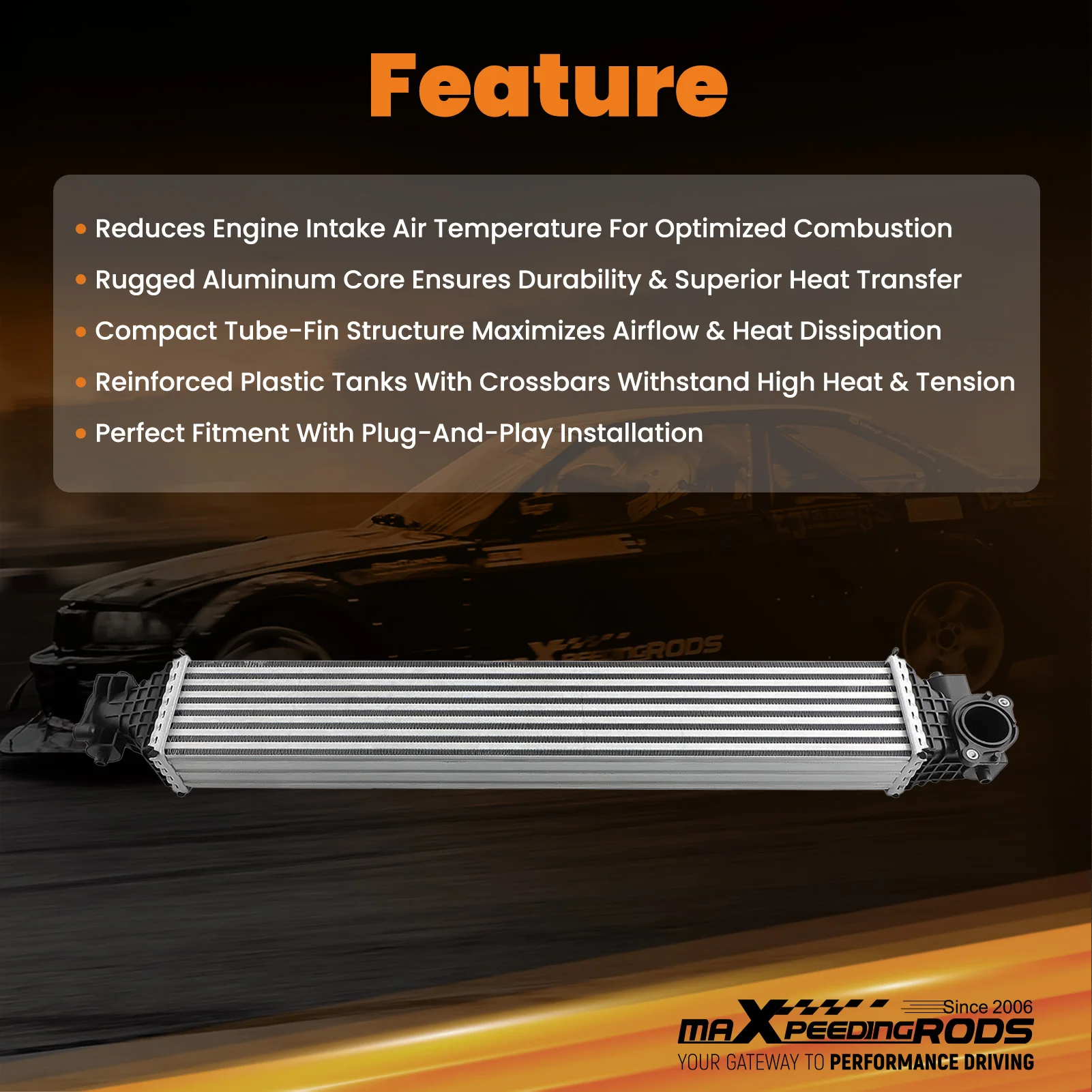 

Turbo Charge Air Intercooler for Honda Civic L4 1.5L 2016-2021 19710-5AA-A01 NEW