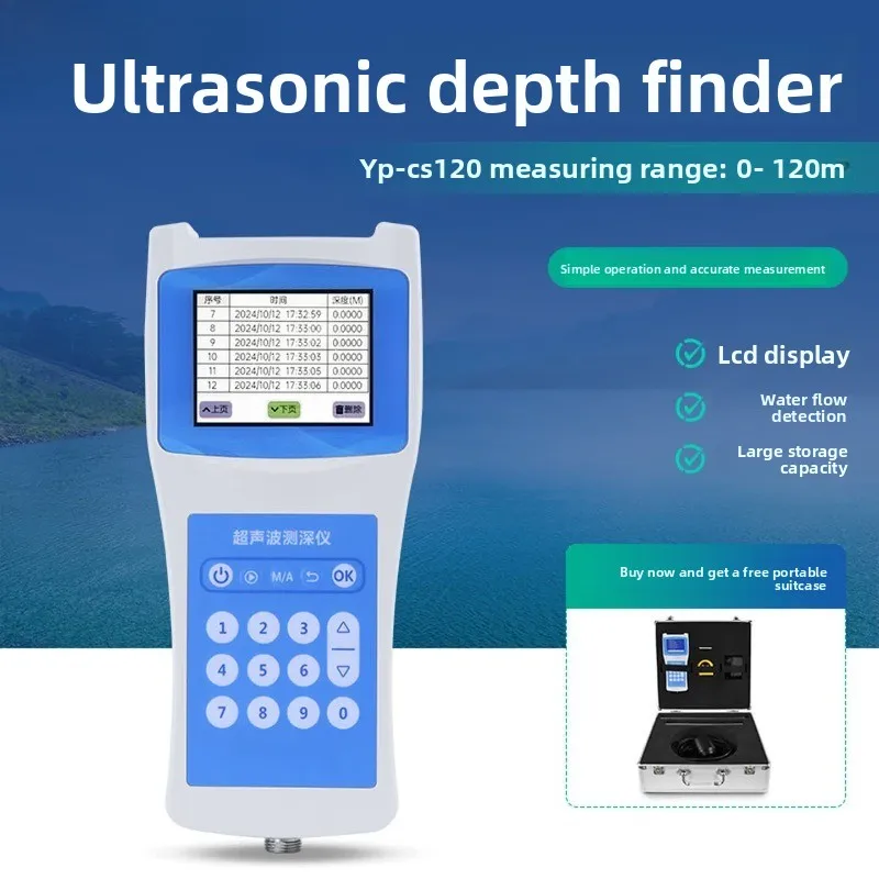 Marine water level bathymeter fishing water depth temperature measuring instrument