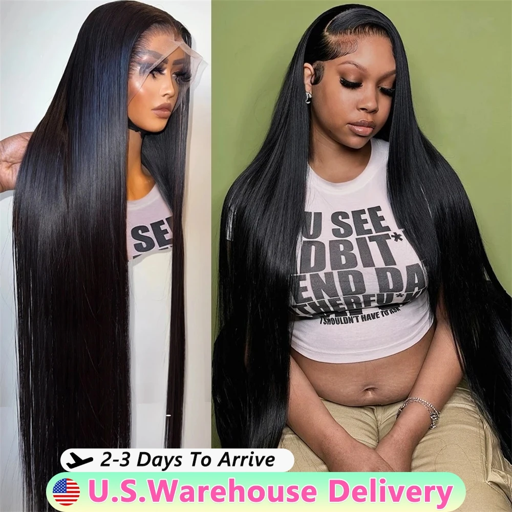 13x4 13x6 Bone Straight Lace Frontal Human Hair Wig For Women On Sale 5x5 4x6 Glueless Wig 38Inch Brazilian 360 Lace Frontal Wig