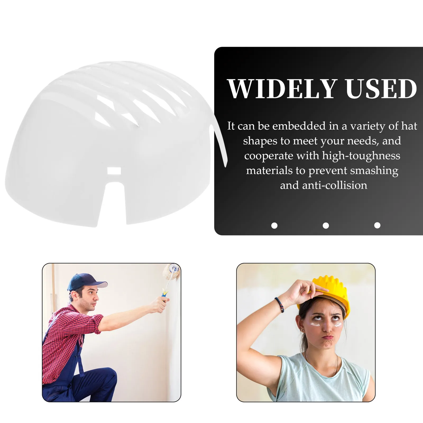 1Set Safety Liner Lightweight Universal Bump Cap Insert Baseball Hat Shaper for Men Women Outdoor Work Low Risk Head