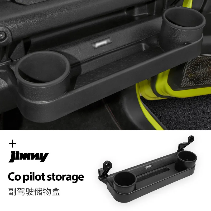 

For the 2019 Suzuki Jimny JB64 JB74 passenger storage box car cup holder