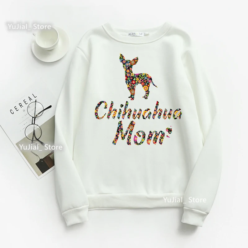 Crazy Chihuahua Lady Graphic Print Sweatshirt Girls Kawaii Dog Lover Hoodies Women Harajuku Winter/Spring/Autumn Clothes