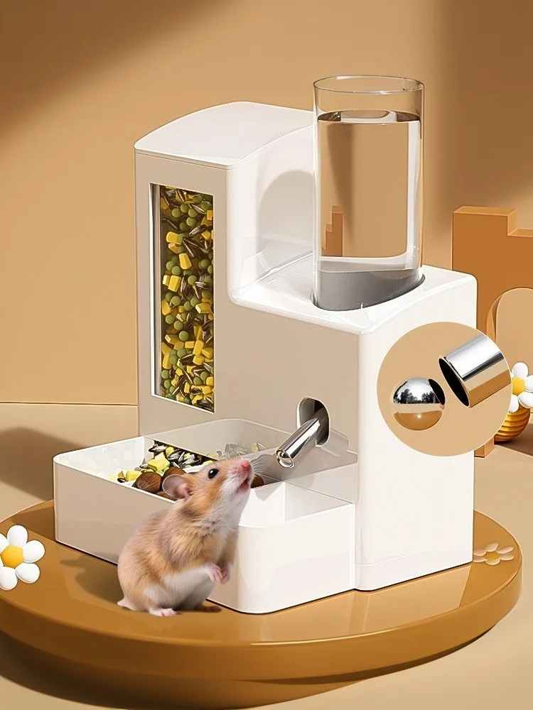 【E】2-in-1 automatischer Hamster-Wasserspender, multifunktionaler Trink- und Futterbehälter für kleine Haustiere – Detail 9