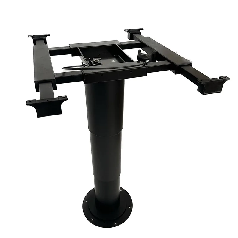 RV 360 ° rotating lifting table legs, bed car travel car modified pneumatic three-section desktop sliding table rack