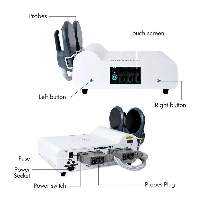 New EMSlim RF Beauty Machine 2 Handles Work Separately for Efficient Body Shaping, Ab Sculpting & Butt Lifting