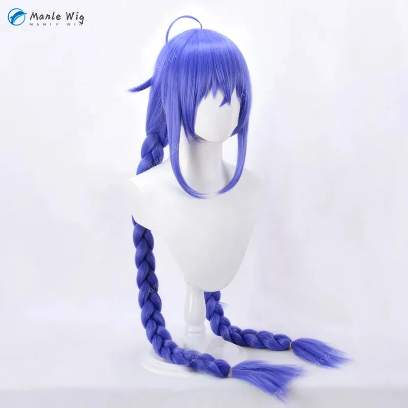 DY2025Anime Roxy Migurdia Cosplay Wig 110cm Blue Purple Braided Pigtail Heat Resistant Synthetic Hair Anime Cosplay Costume Wome
