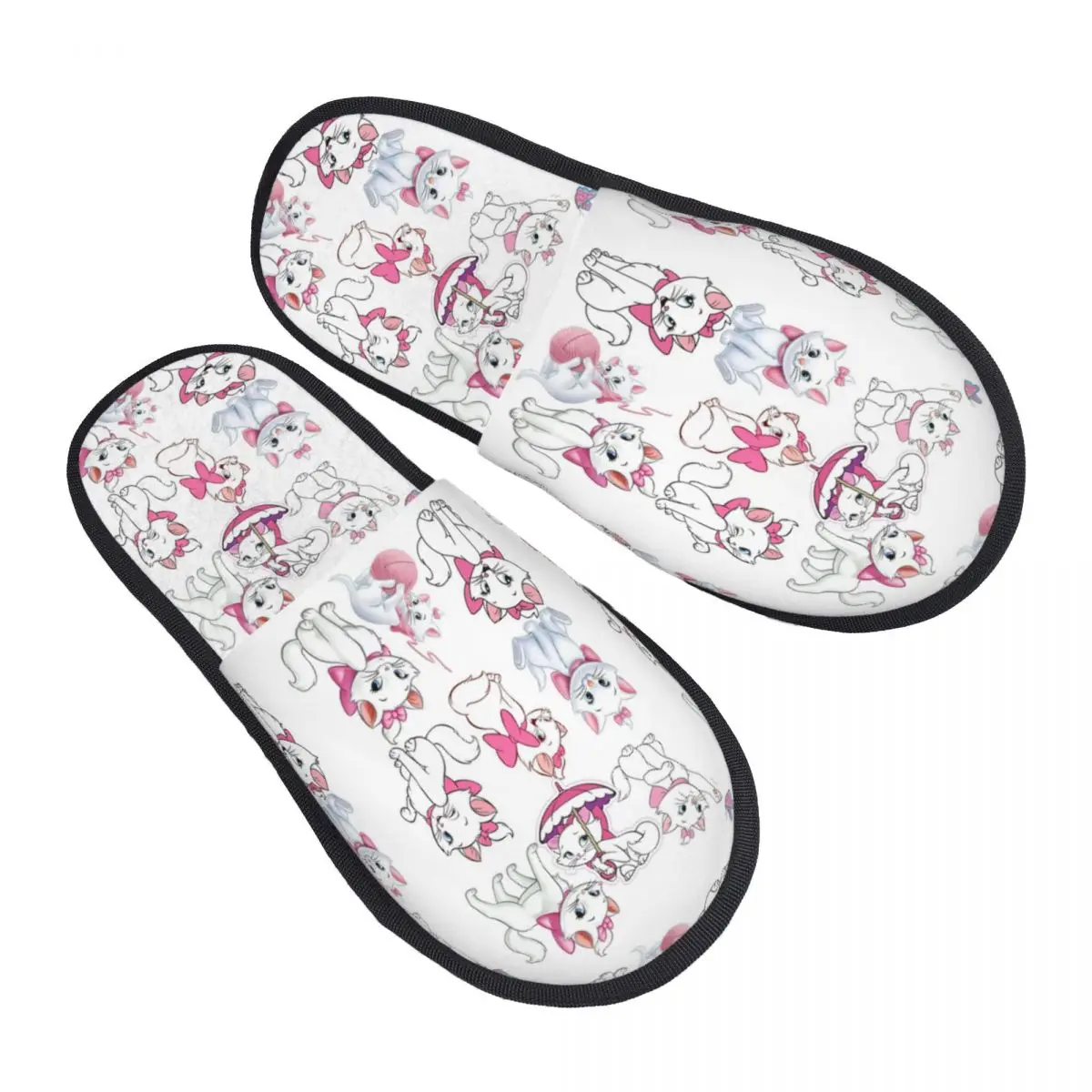 

Custom Marie Cat Cartoon Memory Foam Slippers Women Comfy Warm House Slippers