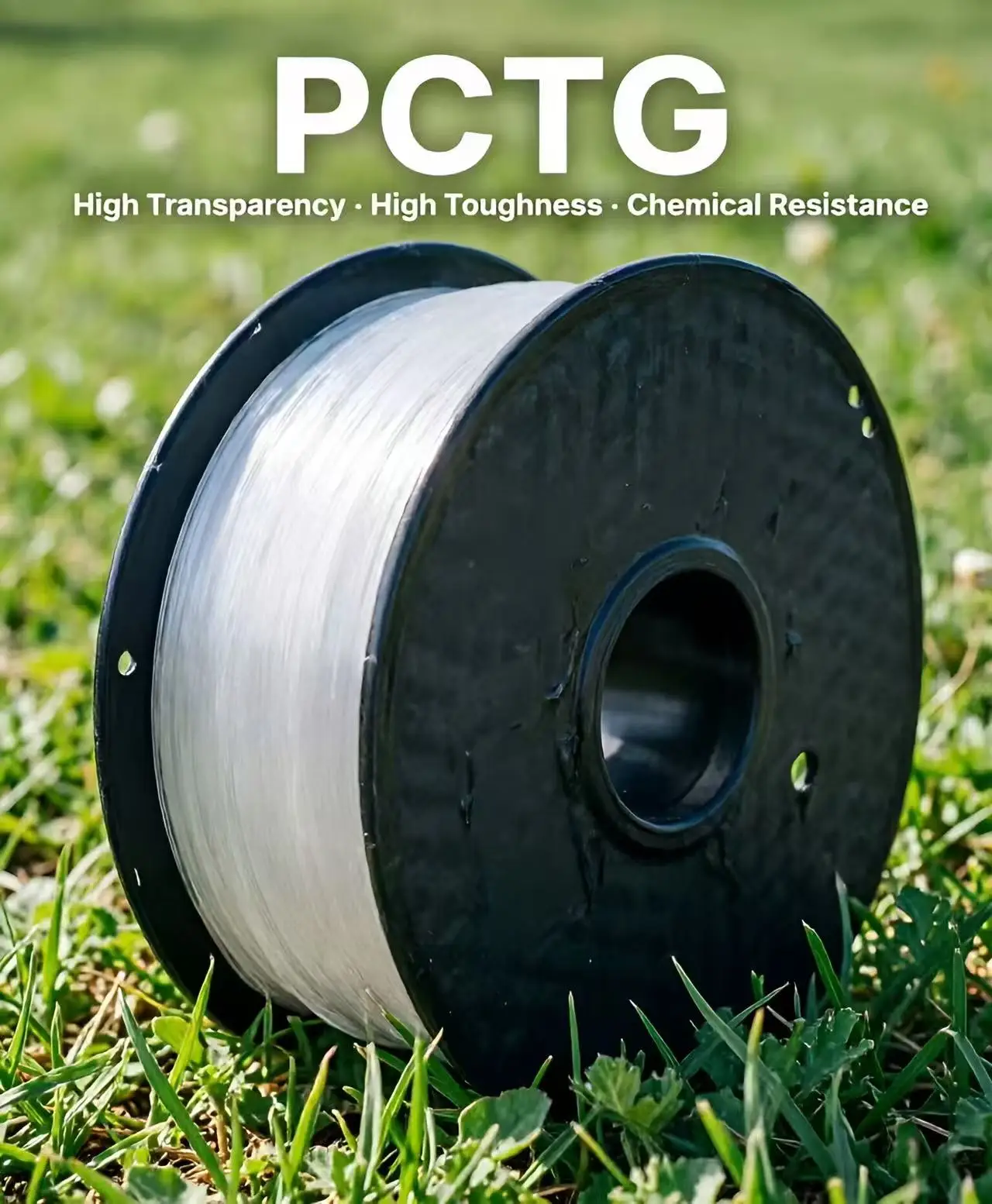 

PCTG Clear 1.75MM 3D Printer Filament, N.W. 1KG, Higher Hardness Than Petg，Withstand 100C (Transparent)