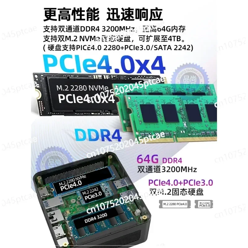 32G DDR5 RAM 1T ROM مكتب الكمبيوتر ألعاب الكمبيوتر 13th الجيل I9 13900HK كمبيوتر صغير المضيف Win11 مايكرو كمبيوتر صغير