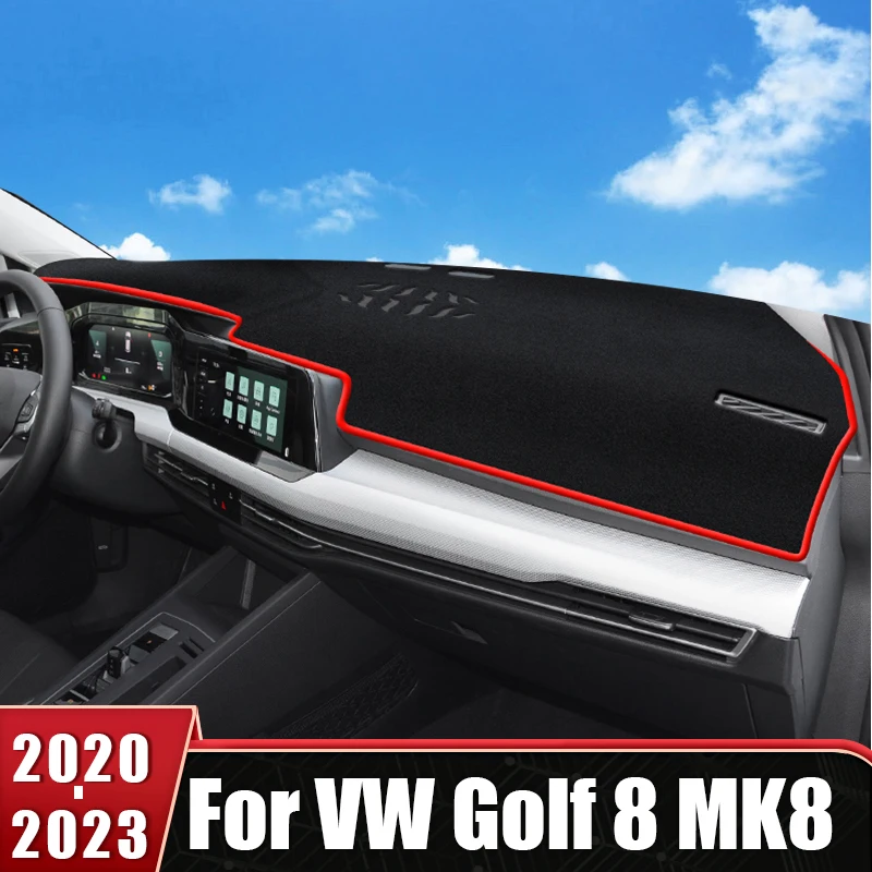 

Car Dashboard Cover Mat For Volkswagen VW Golf 8 MK8 R GTI R-Line 2020 2021 2022 DashMat Sun Shade Avoid Light Pad Accessories