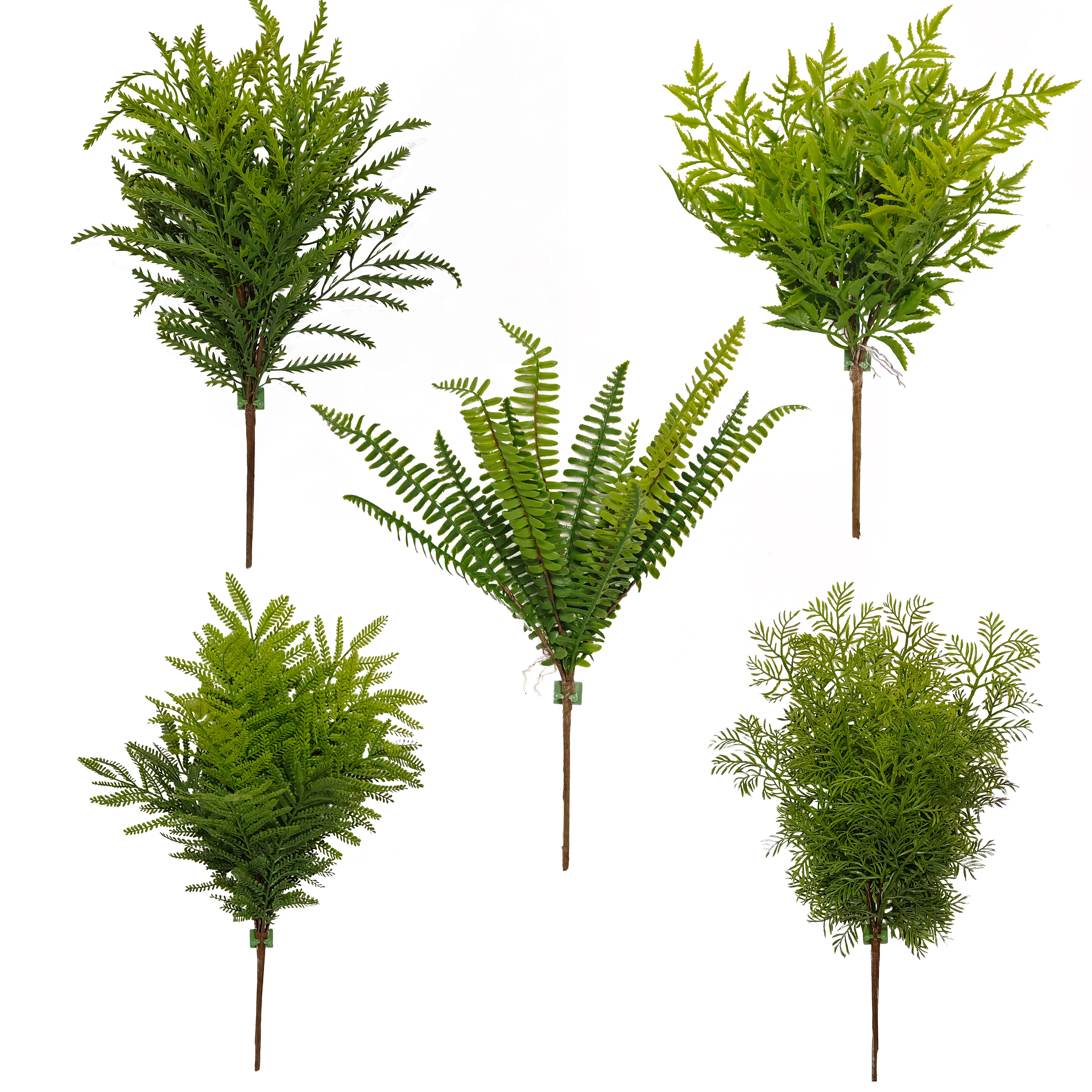 Ramo de helecho Artificial grande, helecho de Boston, plantas tropicales, decoración de Patio, tallos verdes de imitación, decoraciones para porche de boda, helecho de imitación
