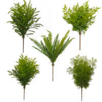 Large Artificial Fern Bouquet Boston Fern Tropical Plants Patio Décor Faux Greenery Stems Wedding Porch Decorations Faux Fern