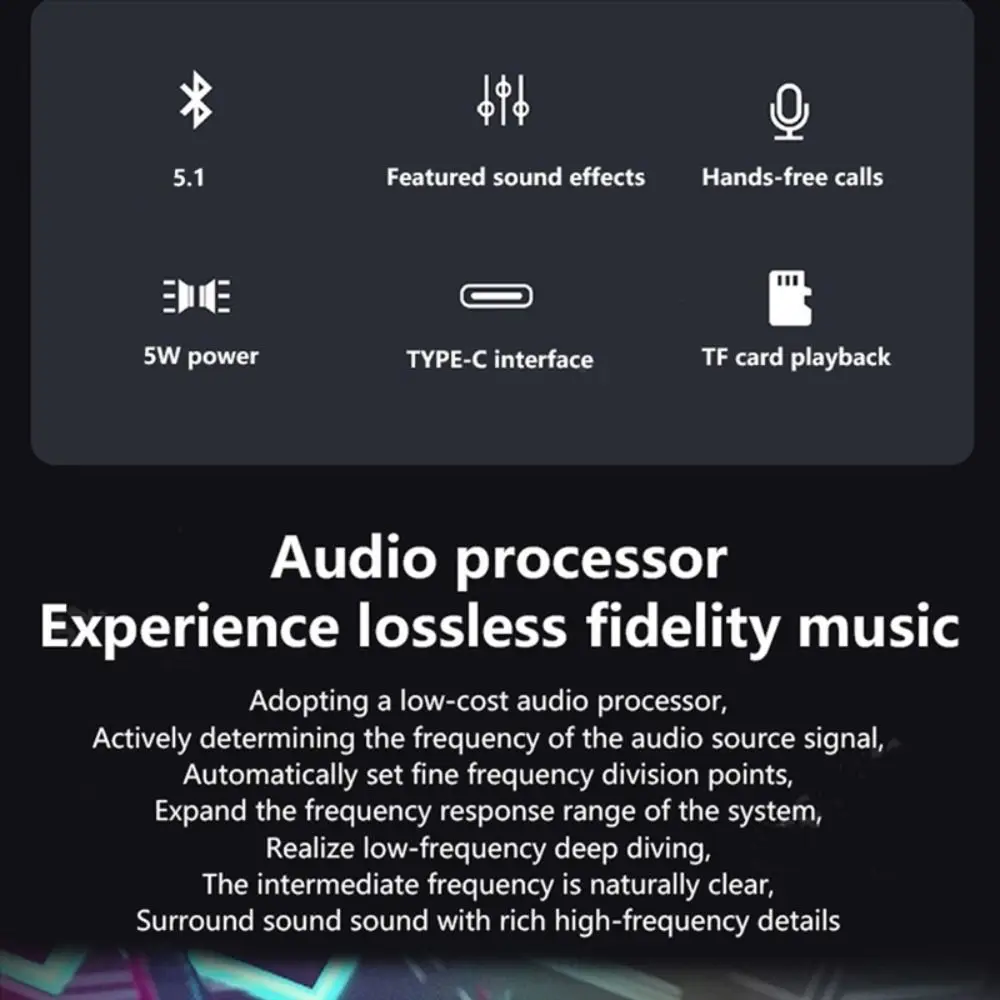 

Transparent Small Wireless Bluetooth Speaker Mecha Loudspeaker Portable Subwoofer Trendy 5W Mini Speaker Sports